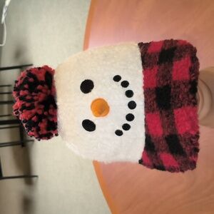 Christmas Snowman Sherpa Fleece Baseball Party Cap, Unisex, by Holiday Time